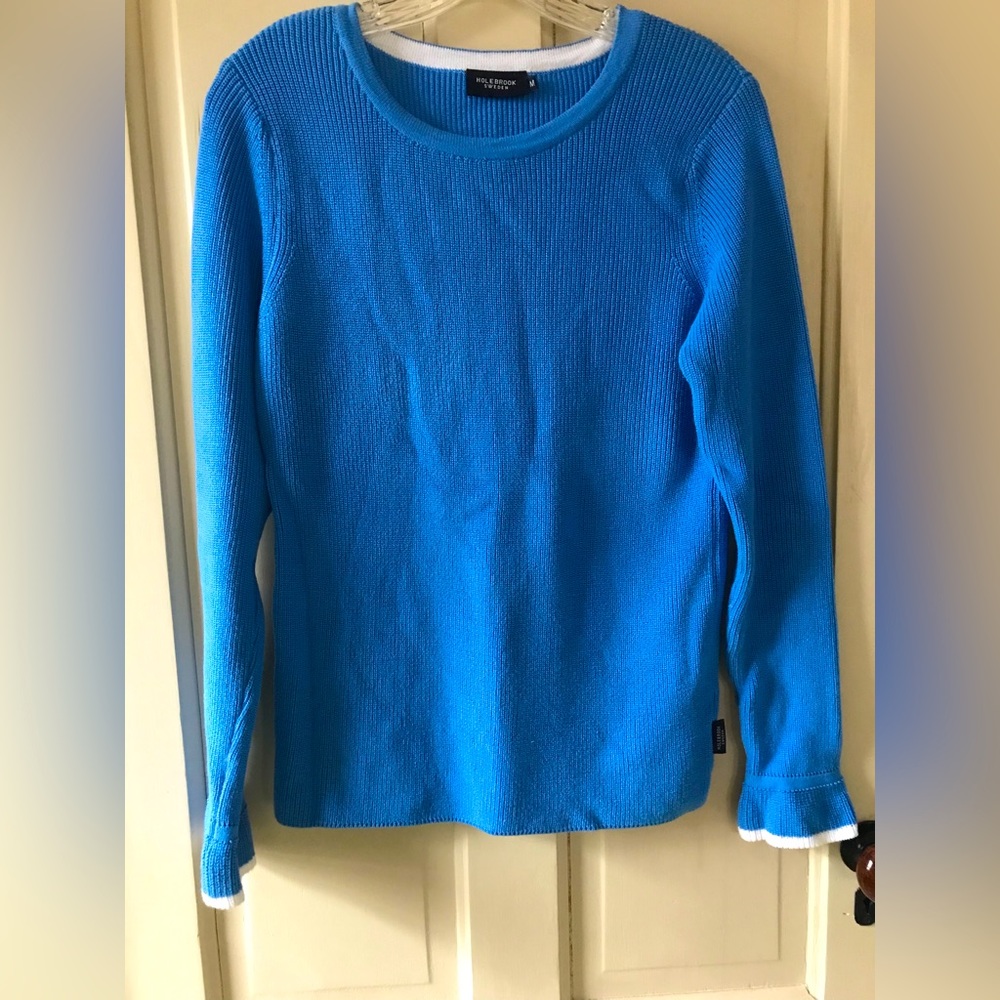 Holebrook Sweden Cobalt Blue Cotton Sweater Medium